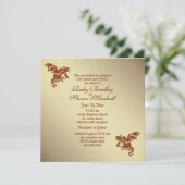 炎のドラゴン ゴールデン2 ウェディング テーマ 招待状 (スタンド正面)