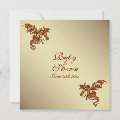 炎のドラゴン ゴールデン2 ウェディング テーマ 招待状 (裏面)