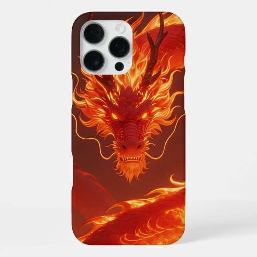 炎のドラゴン | 神話の炎ドラゴン ファンタジー iPhoneケース (裏面)