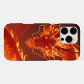 炎のドラゴン | 神話の炎ドラゴン ファンタジー iPhoneケース (裏面横)