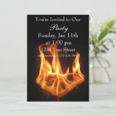炎のハートのパーティーの火の招待 招待状 (スタンド正面)