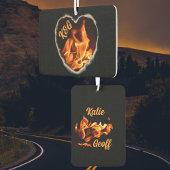 炎のハート火のイニシャルと名前 カーエアーフレッシュナー