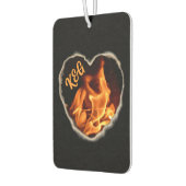 炎のハート火のイニシャルと名前 カーエアーフレッシュナー (左)