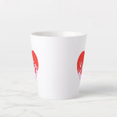 炎のハート カフェラテマグ (正面)