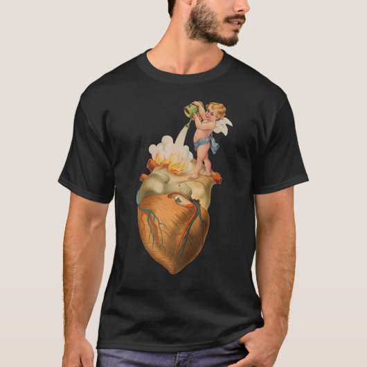 炎のハート Tシャツ (正面)