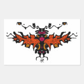 炎のハーピーカラフルクールスケッチv1 長方形シール (正面)