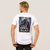 炎のバイカーアートスタイルで開けた道を制覇 トライブレンドＴシャツ (裏面全面)