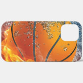 炎のバスケットボール装飾用クッション Case-Mate iPhoneケース (裏面 (横))