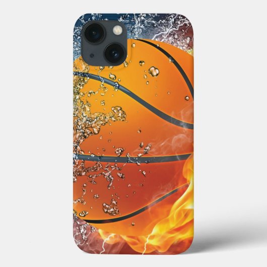 炎のバスケットボール装飾用クッション Case-Mate iPhoneケース (裏面)