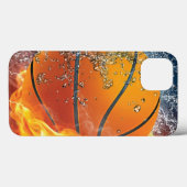 炎のバスケットボール装飾用クッション Case-Mate iPhoneケース (裏面 (横))