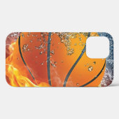 炎のバスケットボール装飾用クッション Case-Mate iPhoneケース (裏面 (横))