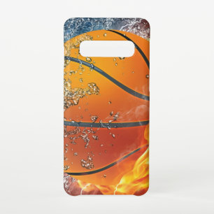 炎のバスケットボール装飾用クッション SAMSUNG GALAXY S10ケース
