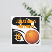 炎のバスケットボール誕生日BWパーティー 招待状 (スタンド正面)