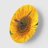 炎のヒマワリ ラウンド壁時計 (傾斜)