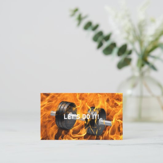 炎のファイアジムとフィットネス名刺 名刺 (スタンド正面)