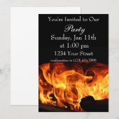 炎のファイヤー招待 招待状 (正面/裏面)