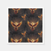 炎のフェニックスクッション スタンダードカクテルナプキン (正面)