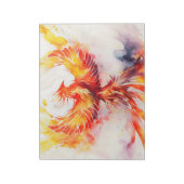 炎のフェニックス広がる翼の水のカラーアート ノートパッド (回転)