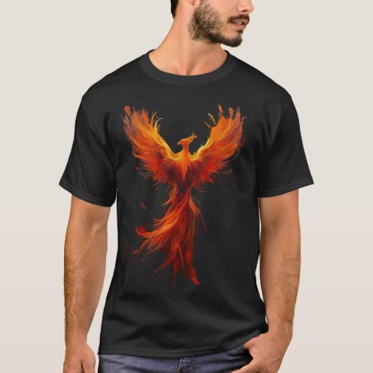 炎のフェニックス、灰の中から蘇る Tシャツ (正面)