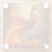 炎のフェニックスin霧 ガラスコースター (裏面)