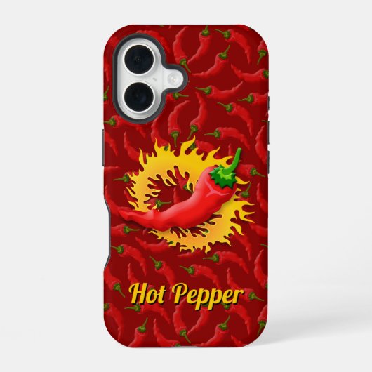 炎のペッパー iPhone カーケース 16ケース (裏面)