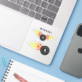 炎のホイール整備士 シール (ノートパソコンとiPhone)