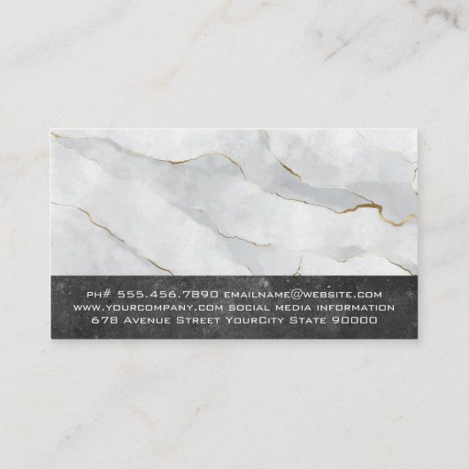 炎のポットロゴ |大理石 名刺 (裏面)