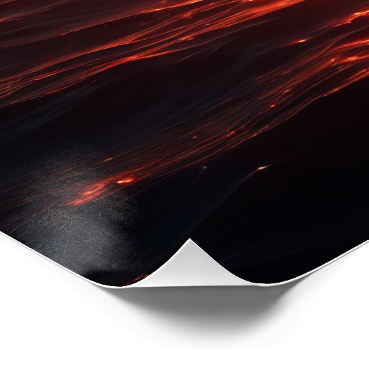 炎のムーンオーバーカームル海ファンタジー夕日 ポスター (コーナー)