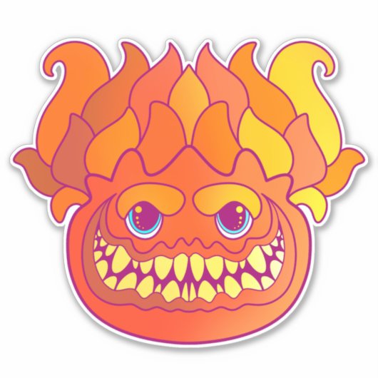 炎のモンスター シール (正面)