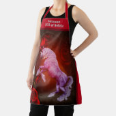 炎のユニコーンパーソナライズされた馬 エプロン (インサイチュ)