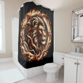 炎のリングや輪獅子火炎星占い シャワーカーテン (インサイチュ)