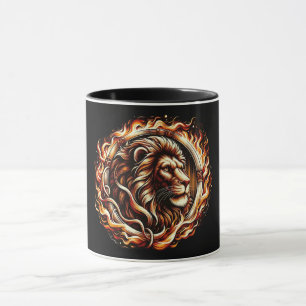 炎のリングや輪獅子火炎星占い マグカップ