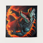 炎のワニの力 タペストリー (正面(横))