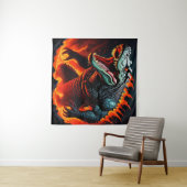 炎のワニの力 タペストリー (インサイチュ(横))