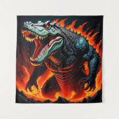炎のワニの力 タペストリー (正面)