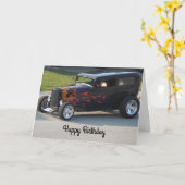 炎のヴィンテージカー カード (黄色い花)