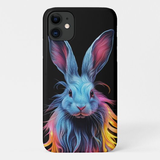 炎の上の素晴らしい青いウサギ Case-Mate iPhoneケース (裏面)