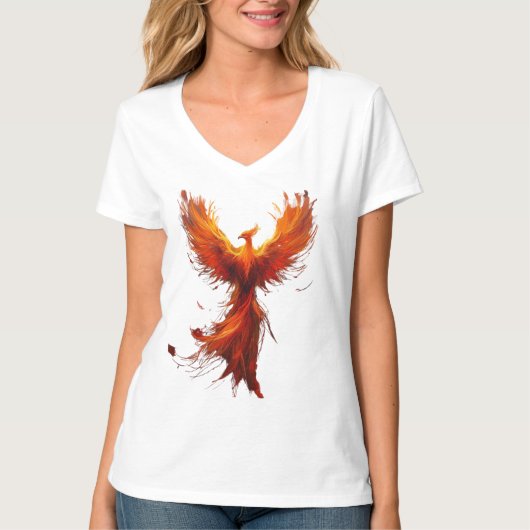 炎の不死鳥、灰の中から蘇る Tシャツ (正面)