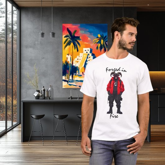 炎の中から鍛えられた戦士のタクティカルギアTシャツ Tシャツ