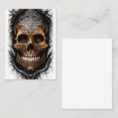 炎の中での超現実的ファンタジースカル 名刺 (正面/裏面)