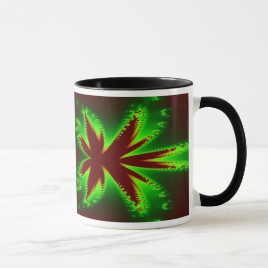 炎の中でドラゴンフライのコーヒーマグ マグカップ (右)