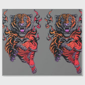 炎の中に紙の虎を包む ラッピングペーパー (フラット)