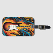 炎の中のエレキ鮮やかター ラゲッジタグ (正面横)