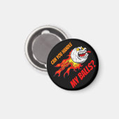 炎の中のゴルフボール,ブラック マグネット (正面/裏面)