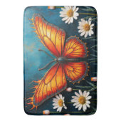 炎の中の蝶ファンタジー白カモミールの芸術 バスマット (正面縦)