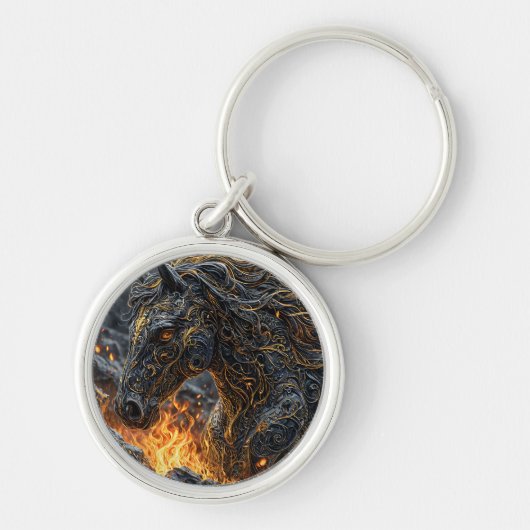炎の中の馬 キーホルダー (正面)