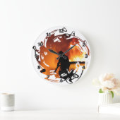 炎の円 ラージ壁時計 (ホーム)