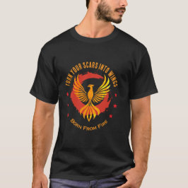 炎の再生 不死鳥 グラフィック Tシャツ