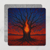 炎の再生 – 超リアル更新グリーティングカード シーズンカード (正面/裏面)