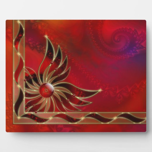 炎の写真のプラークとして赤 フォトプラーク (正面)